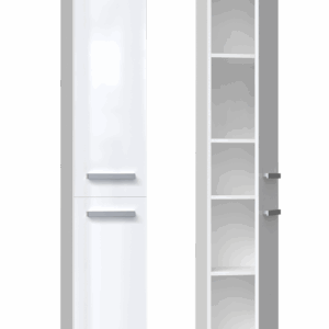 Słupek łazienkowy Nel II BIAŁY POŁYSK