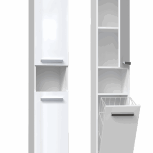 Słupek łazienkowy Nel III BIAŁY POŁYSK