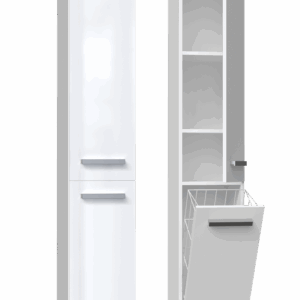 Słupek łazienkowy Nel IV BIAŁY POŁYSK