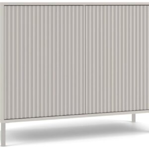 Komoda KAMARO 2D SLIM KASZMIR Lamele Front Ryflowany